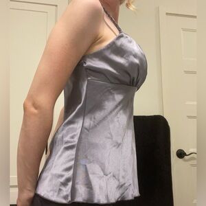 A. BYER Women's Dark Silver Tank Top